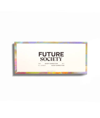 White rectangular box with colorful trim labeled "The Scent Surrection Set" on white background