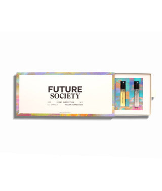 Open box labeled "The Scent Surrection Set" partially open showing 2mL perfume samples