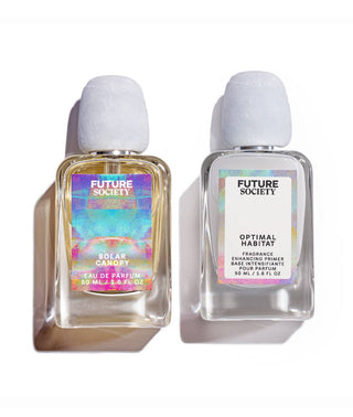 Solar Canopy Eau de Parfum and Optimal Habitat Fragrance Enhancing Primer on white background